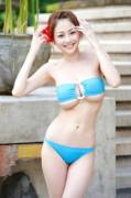 Anri Sugihara models a new type of bikini