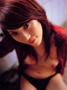 Cute Asian girl topless Portrait