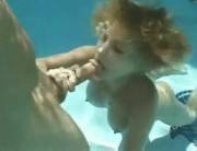 Underwater cum in mouth