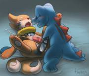 Totodile [M] and Buizel [M] spending some time with each other