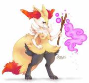 Beautiful Braixen (x-post from r/PokePorn)