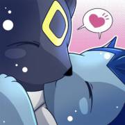 Umbreon [M] and Vaporeon [F] spending some time with each other