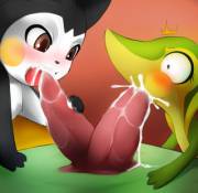 Snivy and Emolga have quite the mouth full