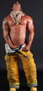 Muscled fireman