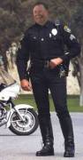 Older motorcycle cop