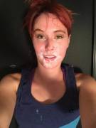 Meg Turney resting after a 'workout' (Rehosted)