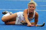 Charlotte Harrison: three action shots (Field Hockey, NZ)