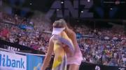 Genie Bouchard bends over in super mini tennis dress