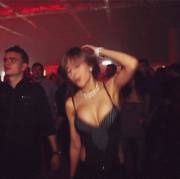 Girl having a good time. So are her tits
