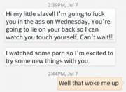 My girlfriend has recently been getting into bdsm. She surprised the hell out of me today with the first dirty text she ever sent me.