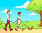Walking the pets