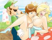 Luigi, Daisy &amp; Rosalina (madefromlazers)