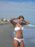 White bikini at the beach
