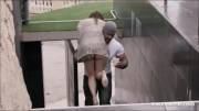 getting carried up the stairs