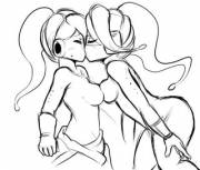 Two majins kissing