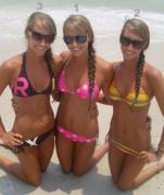 Looks like they could be triplets, so I'm pretty much just ranking their bikinis