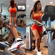 This University of Miami hottie workin' out in her 8's.