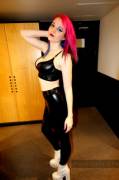 A few shots with my favourite latex leggings from Saturday night
