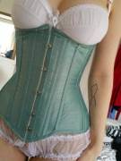 Frilly panties and a corset