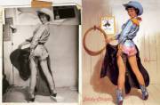 Cowgirl pinup (xpost from /r/GirlsWearingBloomers)