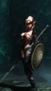 Huntress decided to work as a Chaurus Guard [x-post /r/NSFWskyrim]