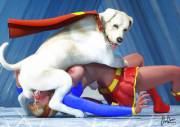 Supergirl gets face-fucked by Krypto, the Superdog! (Source in comments)