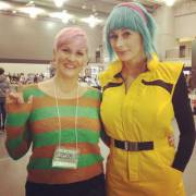 Bulma (Dragon Ball) cosplay with Erin Fitzgerald (Voice Actor)