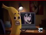 Ignore the banana, what's the source for the image on the TV?