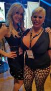 Brandi Love and Claudia Marie at AVN AEE 2016 (x-post from r/PornstarFashion)