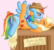 Apples for the Princess [Rainbow Dash][Applejack][F/F]