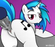 Vinyl Scratch is looking at you while she's getting boned [M/F] (artist: mrcbleck)