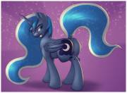 Princess Luna loves to show off her full moon [solo] (artist: skipsy)
