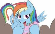 Rainbow Dash, you're doing a fine job there [M/F][blowjob]