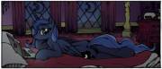 Princess Luna in bed [solo] (artist: ihavnoname)