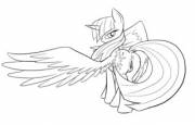 Impressive wingspan [Alicorn Twilight][solo] (artist: zedrin)