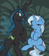 Presenting Queen Chrysalis and Trixie (artist: theparagon)