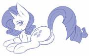Rarity and her fabulous butt [solo] (artist: ambris)