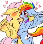 Oh, Rainbow Dash! [Fluttershy][F/F] (artist: kiriya)