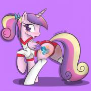 I've got a good feeling about the team this year [Princess Cadance][suggestive][socks] (artist: loopend)