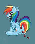 Check out how shiny she looks. That and the anal beads [Rainbow Dash]