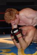 Ginger dominating in the ring.