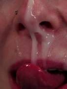 Nose cum close up. (Picture set in comments)