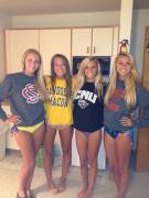 Four college girls