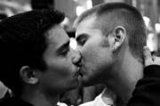 another black and white kiss