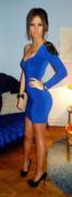 Tight blue dress