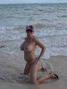 Big boobs on the beach