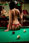 On the pool table