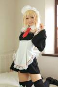 Maid cosplay by Saya (xpost from /r/zettairyouiki)