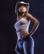 Cowgirl hat and jeans