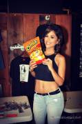 Modeling with cheetos.